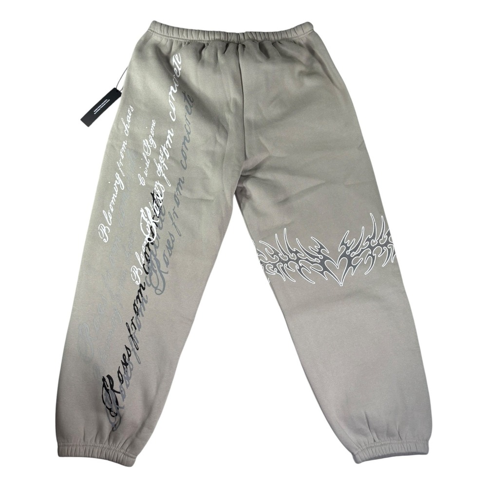 Civil Regime No Mercy Grey Graphic Lounger Sweatpants Mens Large
